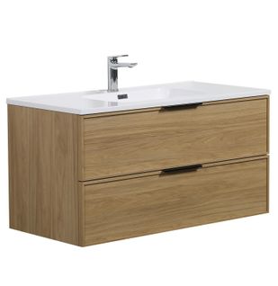 Meuble De Salle De Bain Luxor 100 Cm   Chêne Clair   Meuble Lavabo