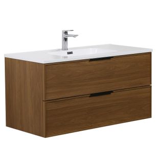Meuble De Salle De Bain Luxor 100 Cm   Noyer   Meuble Lavabo