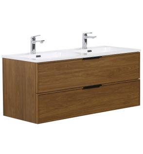 Meuble De Salle De Bain Luxor 120 Cm   Noyer   Meuble Lavabo