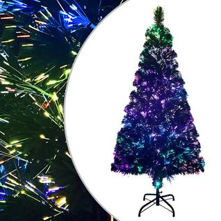 Sapin De Noël Artificiel Avec Support Vert 150 Cm Fibre Optique