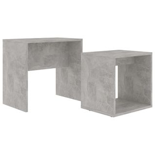 Ensemble De Table Basse Gris Béton 48x30x45 Cm Bois Ingénierie