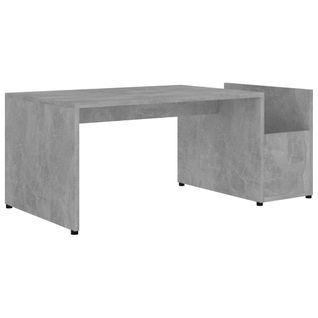 Table Basse Gris Béton 90x45x35 Cm Bois Contreplaqué