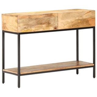 Table Console 100x35x76 Cm Bois De Manguier Massif