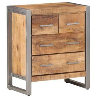 Buffet 60x35x70 Cm Bois De Manguier Brut