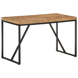Table à Manger 120x60x76 Cm Bois Massif D'acacia Et De Manguier