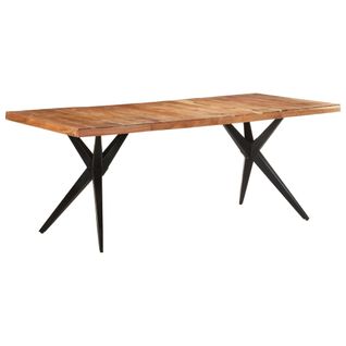 Table De Salle à Manger 200x90x76 Cm Bois D'acacia Massif