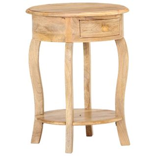 Table D'appoint 37x37x61 Cm Bois De Manguier Massif