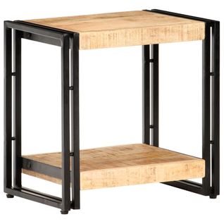 Table D'appoint 40x30x40 Cm Bois De Manguier Brut
