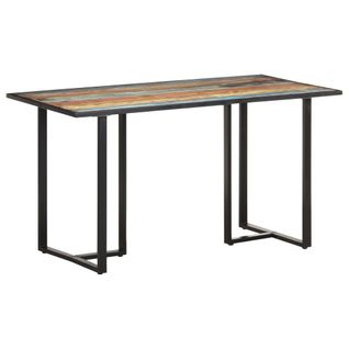 Table De Salle à Manger 140 Cm Bois De Récupération Massif
