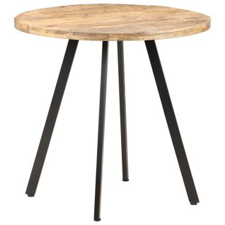 Table De Salle à Manger 80 Cm Bois De Manguier Brut