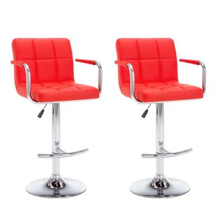Tabourets De Bar Lot De 2 Rouge Simili