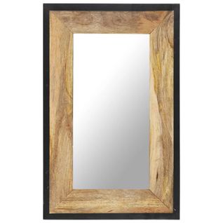 Miroir 80x50 Cm Bois De Manguier Massif