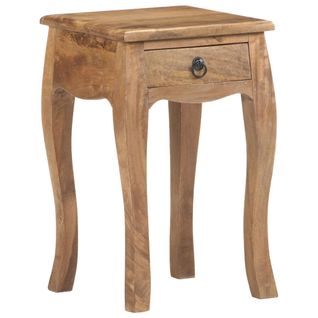 Table De Chevet 28x28x46 Cm Bois De Manguier Massif