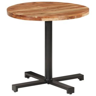 Table De Bistro Ronde Ø80x75 Cm Bois D'acacia Massif