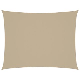 Voile D'ombrage Tissu Oxford Rectangulaire 5x7 M Beige