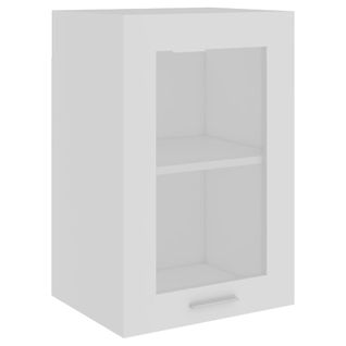 Vitrine Suspendue "lyon" Blanc 40 X 31 X 60 Cm Bois Contreplaqué