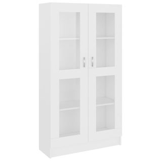 Armoire à Vitrine Blanc 82,5x30,5x150 Cm Bois Contreplaqué
