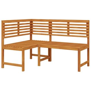 Banc D'angle De Jardin 140 Cm Bois Solide D'acacia Meuble De Patio Terrasse Cour Extérieur
