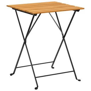 Table De Bistro pliante 55x54x71 Cm Bois D'acacia Massif