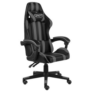Fauteuil Gamer Noir Et Gris Similicuir