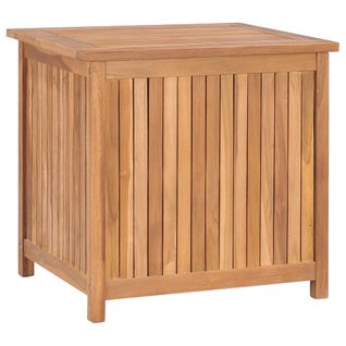 Boîte De Rangement De Jardin 60x50x58 Cm Bois De Teck Solide Patio Terrasse Extérieur