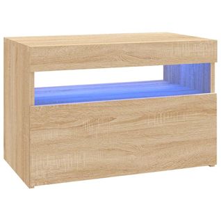Meuble TV Avec Lumières LED Chêne Sonoma 60x35x40 Cm