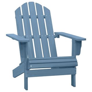 Chaise De Jardin Adirondack Bois De Sapin Massif Bleu