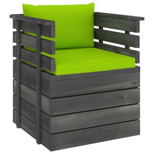 Fauteuil De Jardin Avec Coussins Bois De Pin