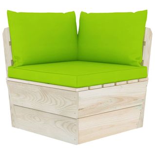 Canapé D'angle Palette De Jardin Avec Coussins Épicéa Imprégné