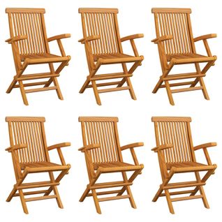 Chaises Pliables De Jardin Lot De 6 Bois De Teck Solide