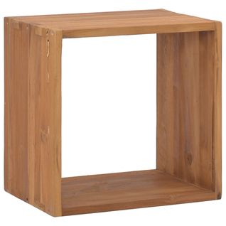 Table De Chevet 40x30x40 Cm Bois De Teck Solide