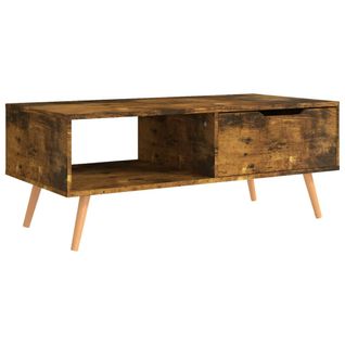 Table Basse Chêne Fumé 100x49,5x43 Cm Bois Contreplaqué