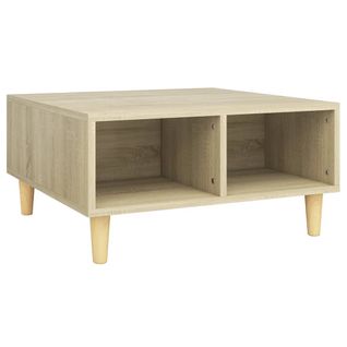 Table Basse Chêne Sonoma 60x60x30 Cm Bois Contreplaqué