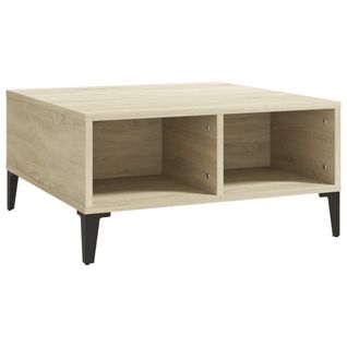 Table Basse Chêne Sonoma 60x60x30 Cm Bois Contreplaqué