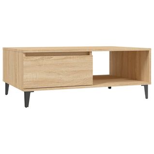 Table Basse Chêne Sonoma 90x60x35 Cm Bois Contreplaqué