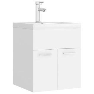 Meuble Vasque Avec Lavabo Intégré Blanc Aggloméré