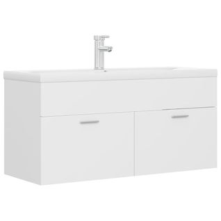 Meuble Vasque Avec Lavabo Intégré Blanc Aggloméré