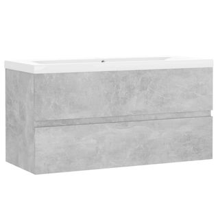 Meuble Vasque Avec Lavabo Intégré Gris Béton Aggloméré