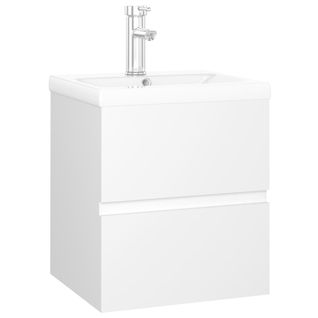 Meuble Vasque Avec Lavabo Intégré Blanc Aggloméré