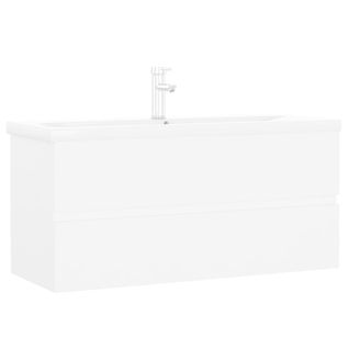 Meuble Vasque Avec Lavabo Intégré Blanc Aggloméré