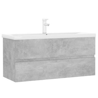 Meuble Vasque Avec Lavabo Intégré Gris Béton Aggloméré
