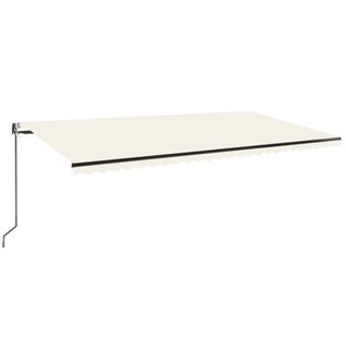 Auvent Automatique Avec Capteur De Vent Et LED 600x350 Cm Crème