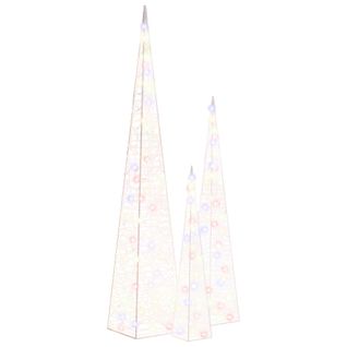 Jeu De Cônes Lumineux à LED Acrylique Multicolore 60/90/120 Cm