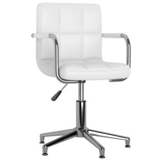 Chaise De Bureau Pivotante Blanc Simili