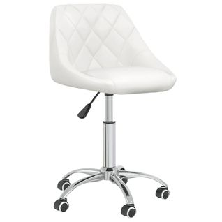 Chaise Pivotante De Bureau Blanc Simili