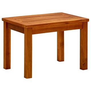 Table Basse De Jardin 50x35x36 Cm Bois Solide D'acacia Meuble De Patio Terrasse Extérieur