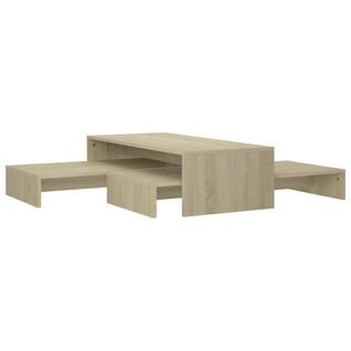 Set De Tables Basses Gigognes Chêne Sonoma Bois Contreplaqué
