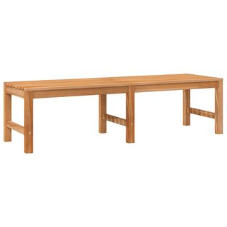 Banc De Jardin 150 Cm Bois De Teck Massif Avec Design Anti-intempéries et Dossier Ergonomique