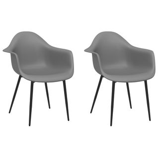 Chaises De Salle À Manger 2 PCs Gris Pp