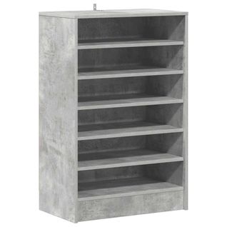 Armoire à Chaussures Gris Béton 60x35x92 Cm Bois D’ingénierie